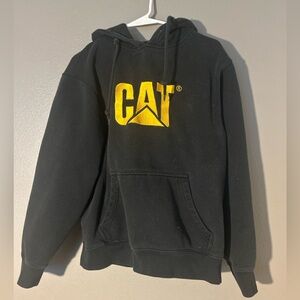 CAT Black Hoodie with Yellow Logo